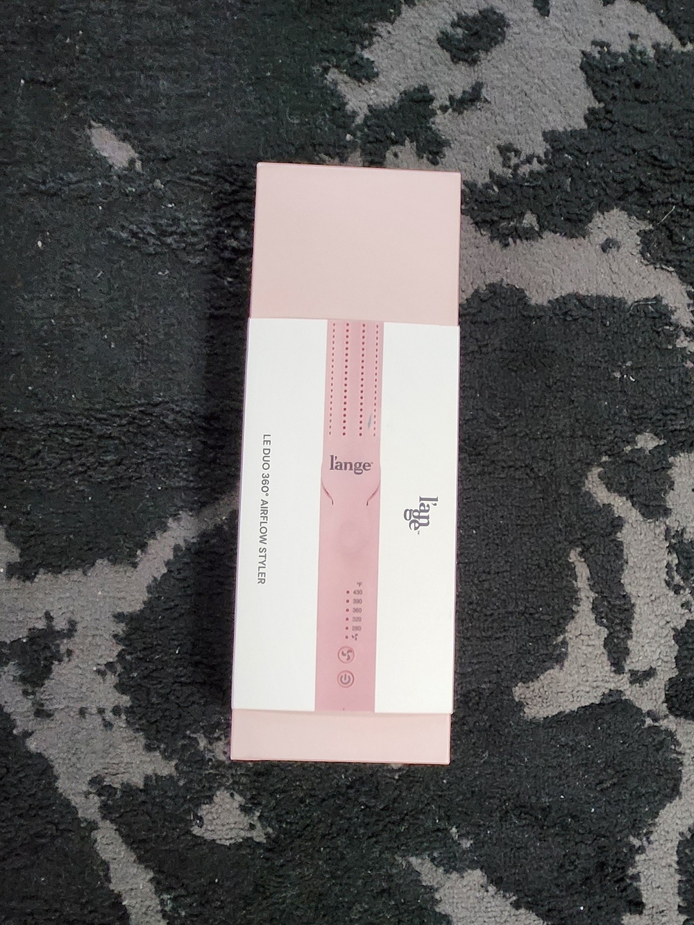 NWT L'ange Le Duo 360° Airflow Styler Titanium Flat Iron Curler Pink